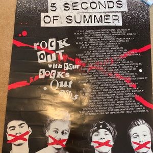 5sos Rock our with your socks out tour poster!